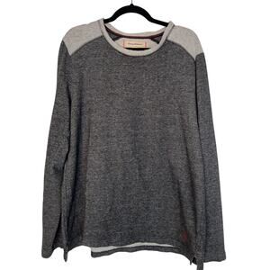 Tommy Bahama Men's L Two Tone Sweatshirt Cotton Long Sleeve Pullover Gray EUC